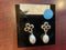 SE35000-001 CRYSTAL FLOWER PEARL EARRINGS
