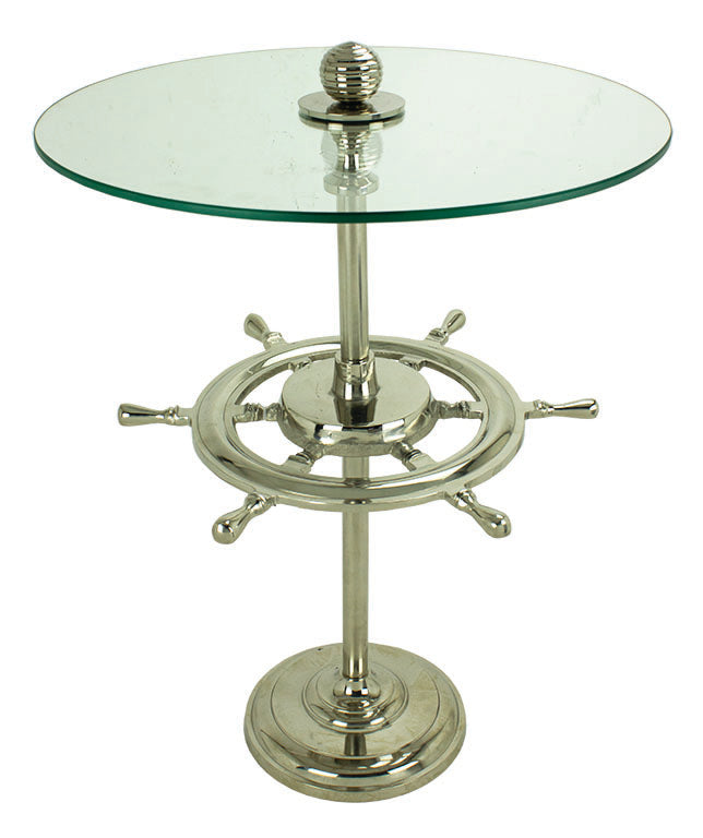MAL-712 Glass Shipwheel Table