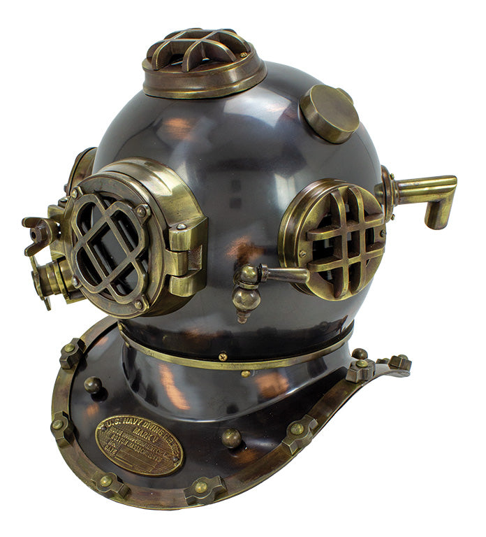 Diver Helmet (Gray) With Base
