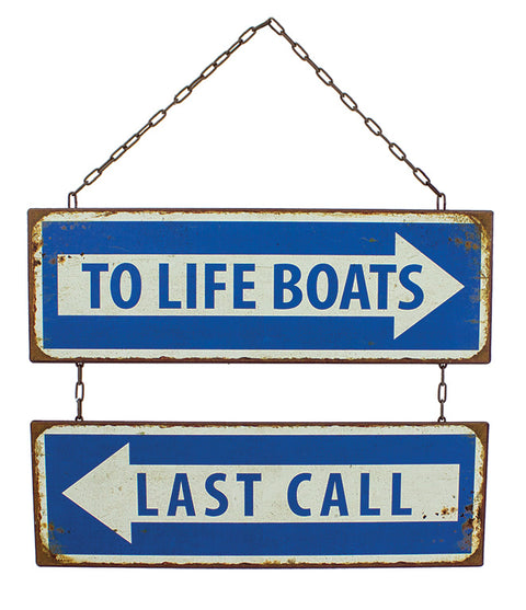 Life Boat/Last Call Tin Sign