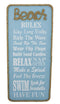 Beach Rules With Rope Edging