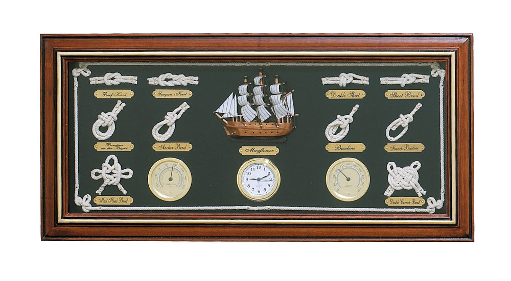 Knot Board W/Clock/Hygrometer/Thermometer