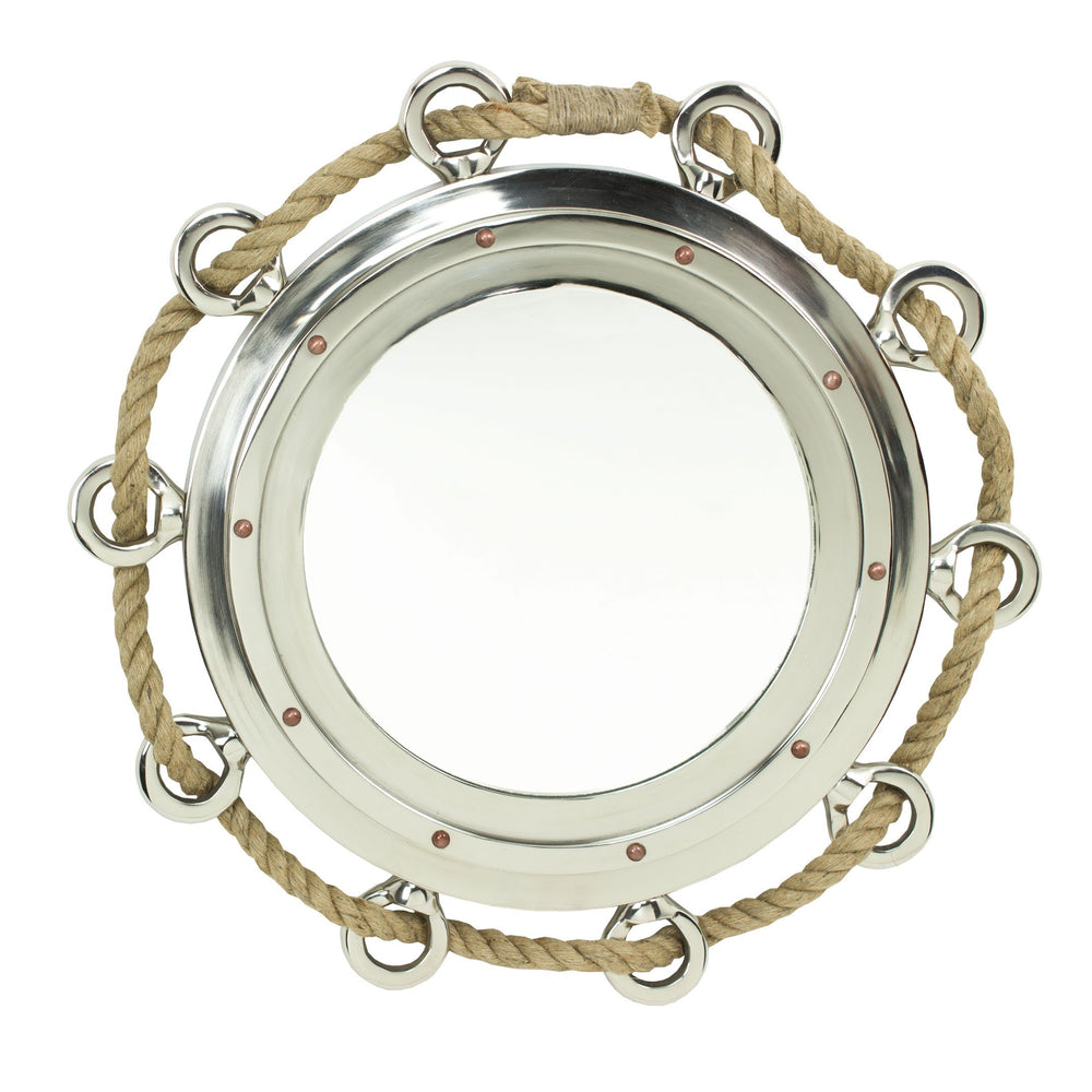 Porthole Mirror With Rope