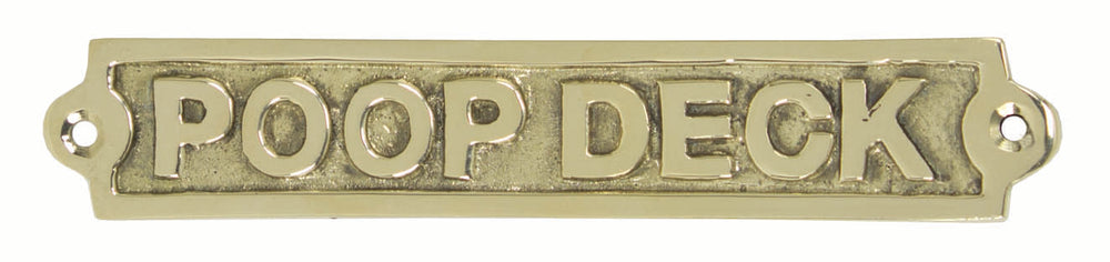 Brass Poop Deck Sign
