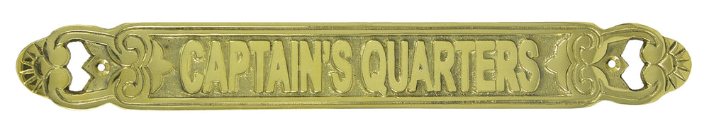Brass Captain'S Quarters Plaque
