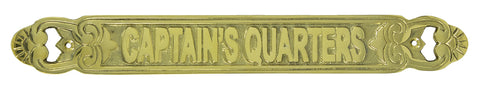 Brass Captain'S Quarters Plaque