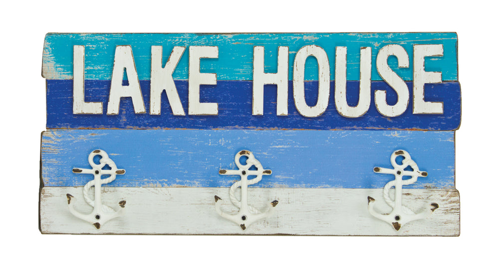 Lake House w/ Hooks - Wood