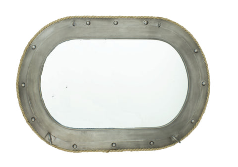 Porthole Mirror With Rope