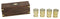 Copos de Shot em Bronze c/ Caixa - Conjunto de 4