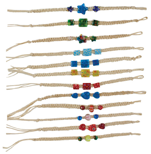 Glazed Stone Rope Bracelet