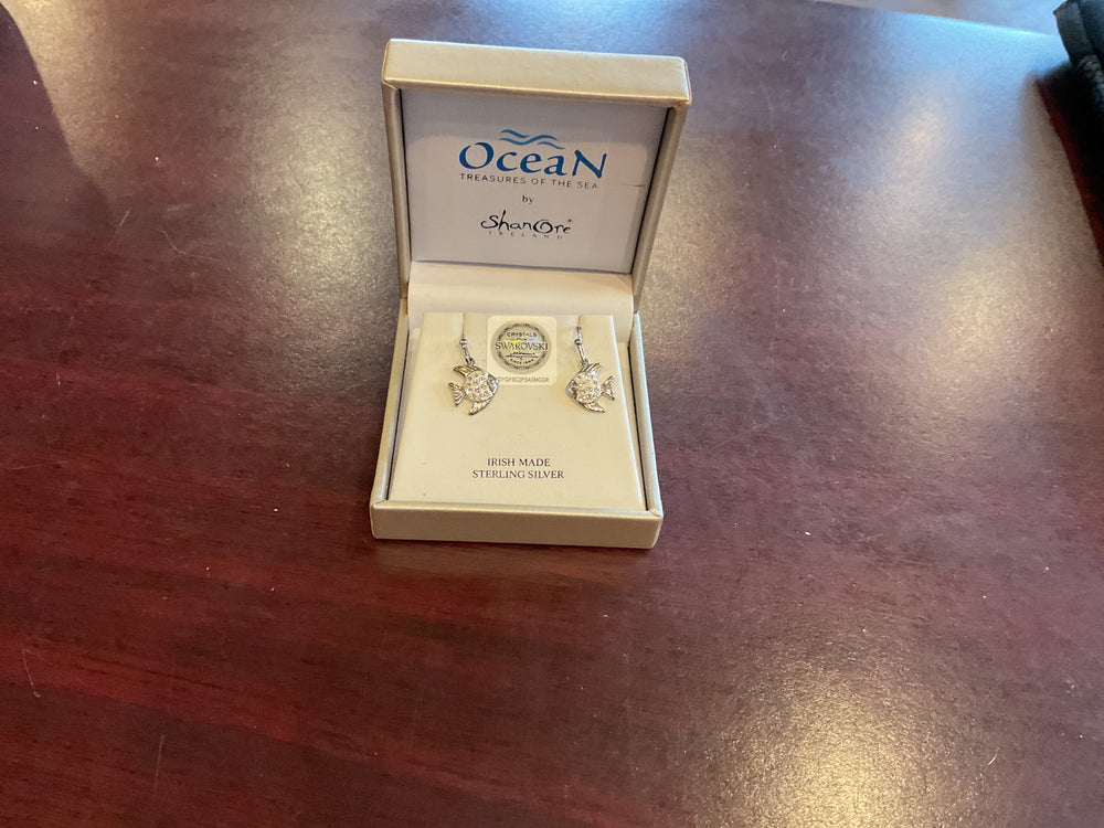OC4 SWAROVSKI CRYSTAL FISH EARRINGS