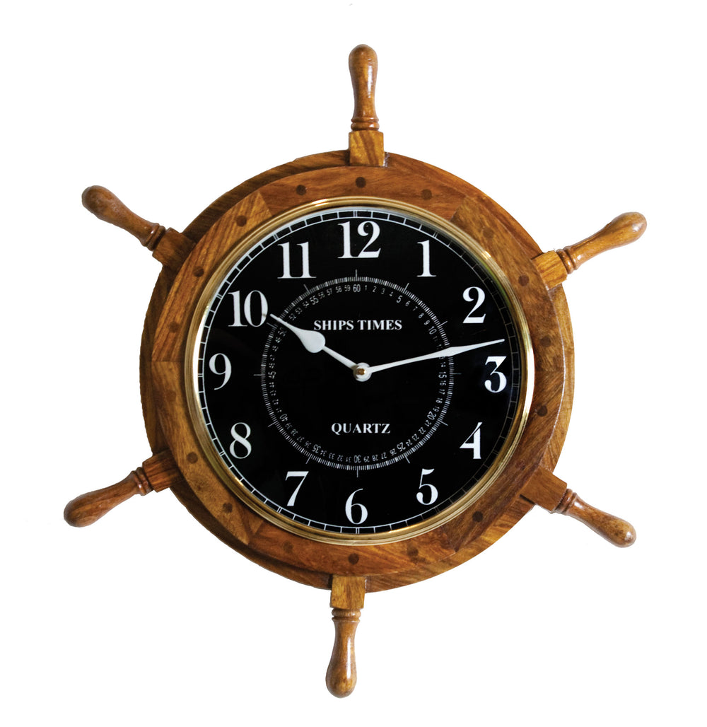 Ship’S Wheel Clock