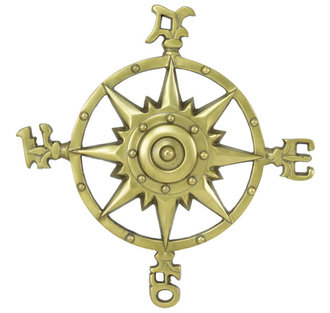 Compass Rose Ant. Brass Over Aluminum