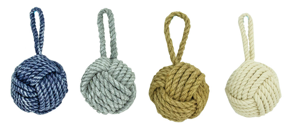 Beige White Blue Net Ball