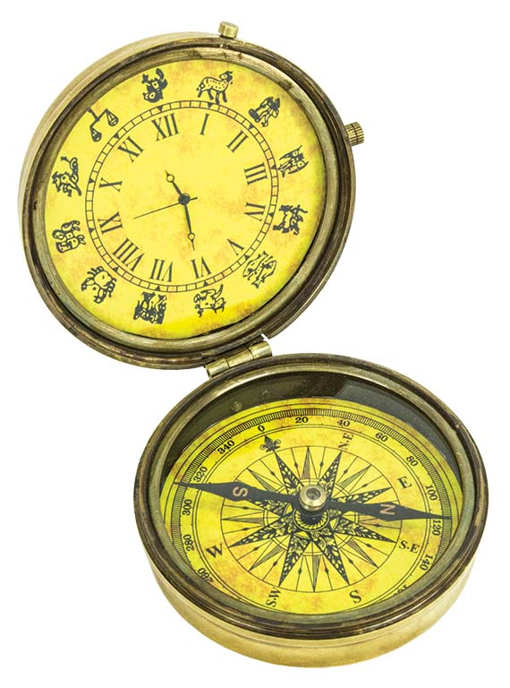 Compass With Clock