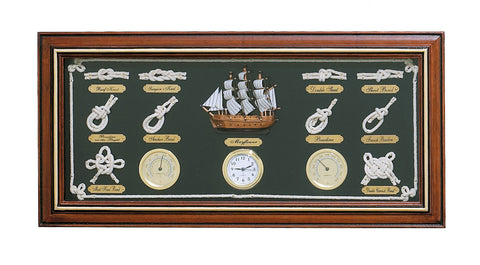 Knot Board W/Clock/Hygrometer/Thermometer