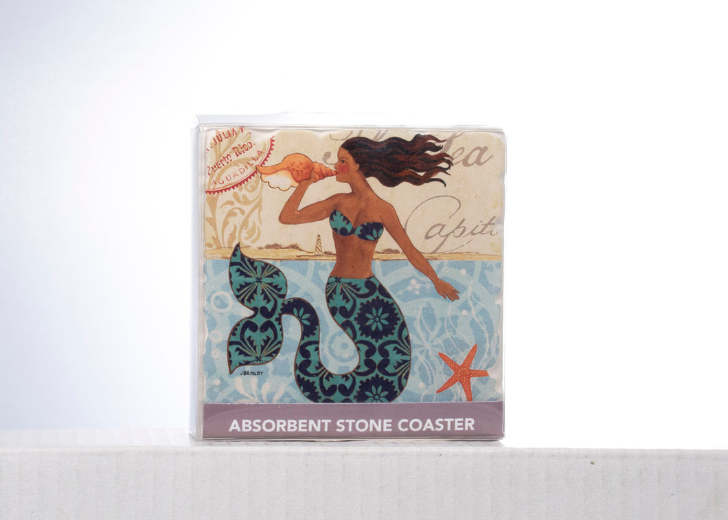 Mermaid w/ Shell Coasters