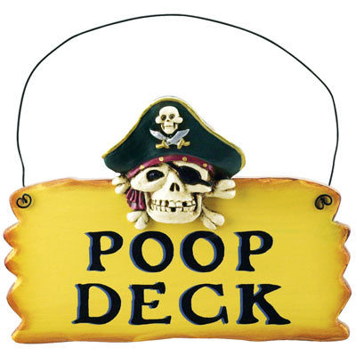 Pirate Poop Deck Plaque