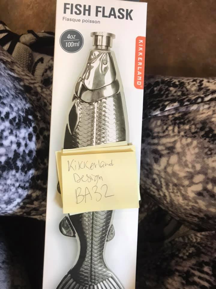Fish Silver Flask