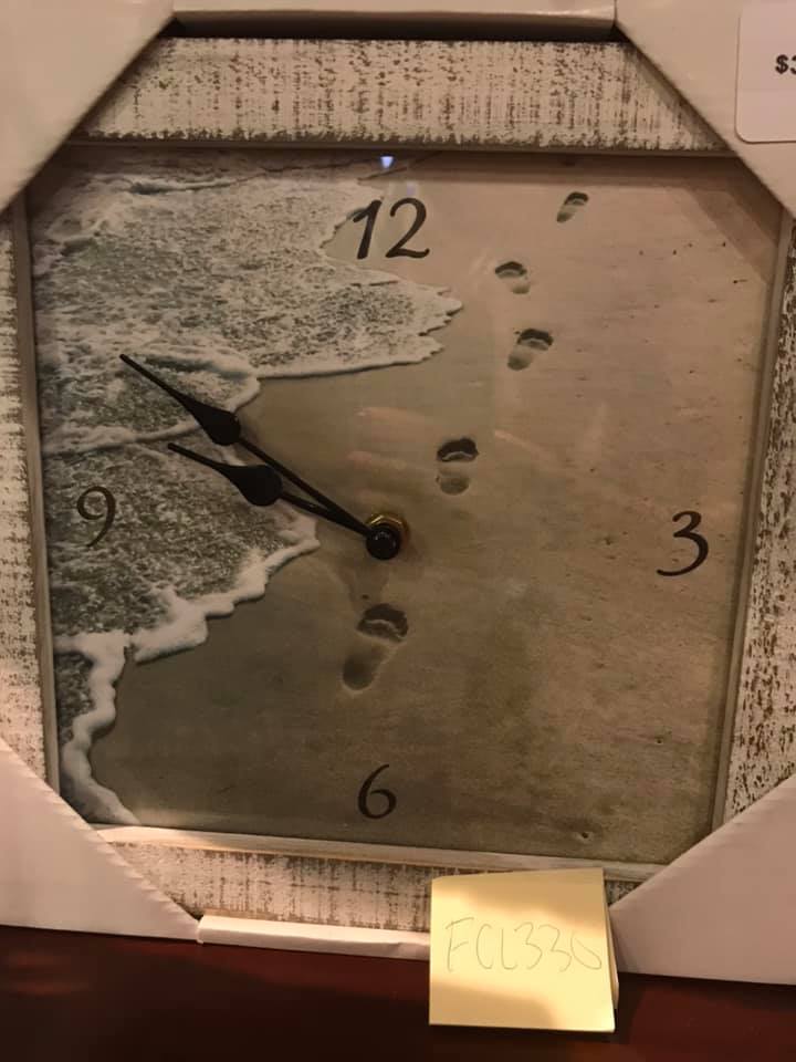 Beach Wooden Clock