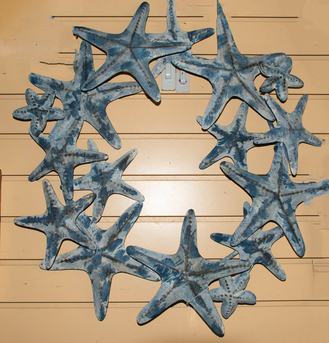 Metal Starfish Wreath