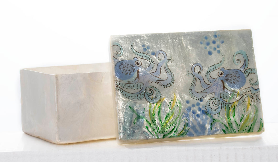 Large Rectangle Box Capiz Octopus