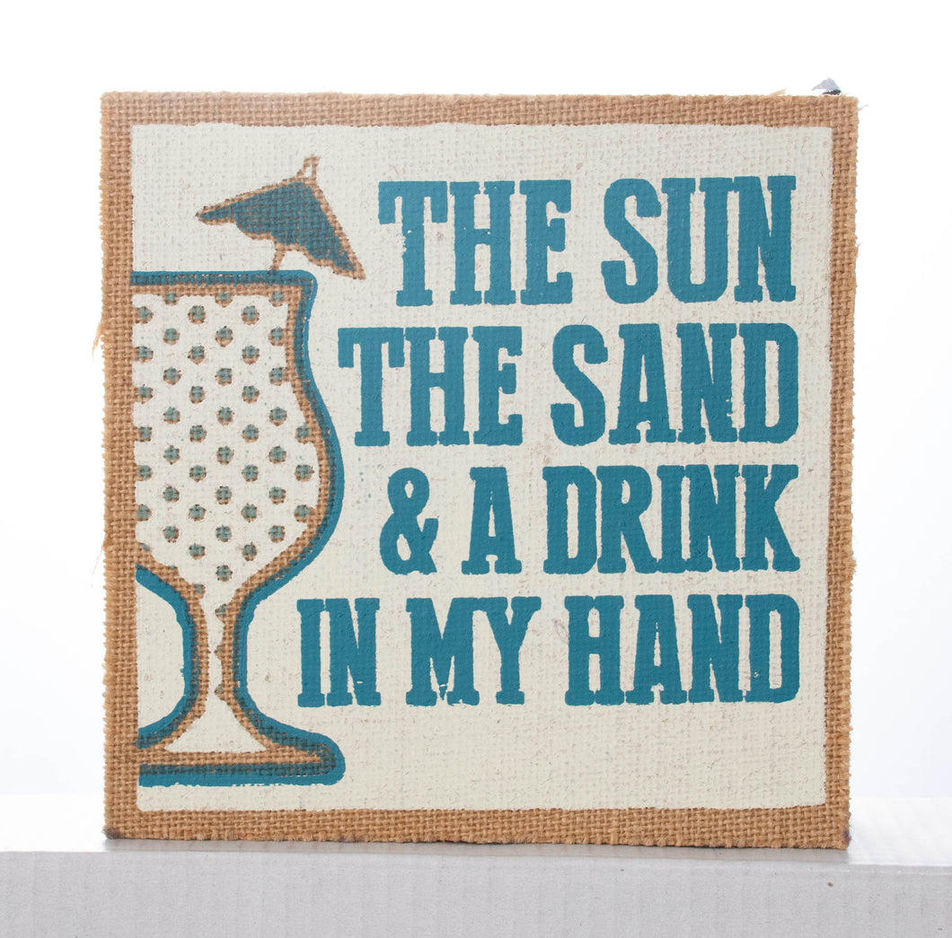 Sun and Sand Box Sign