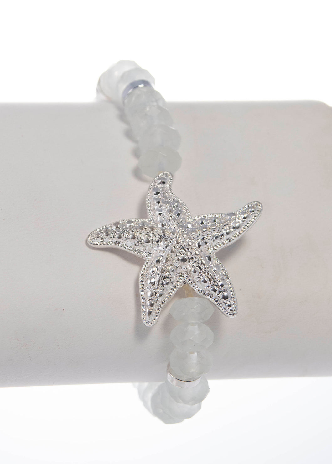 Aqua Bead Bracelet w/ Starfish
