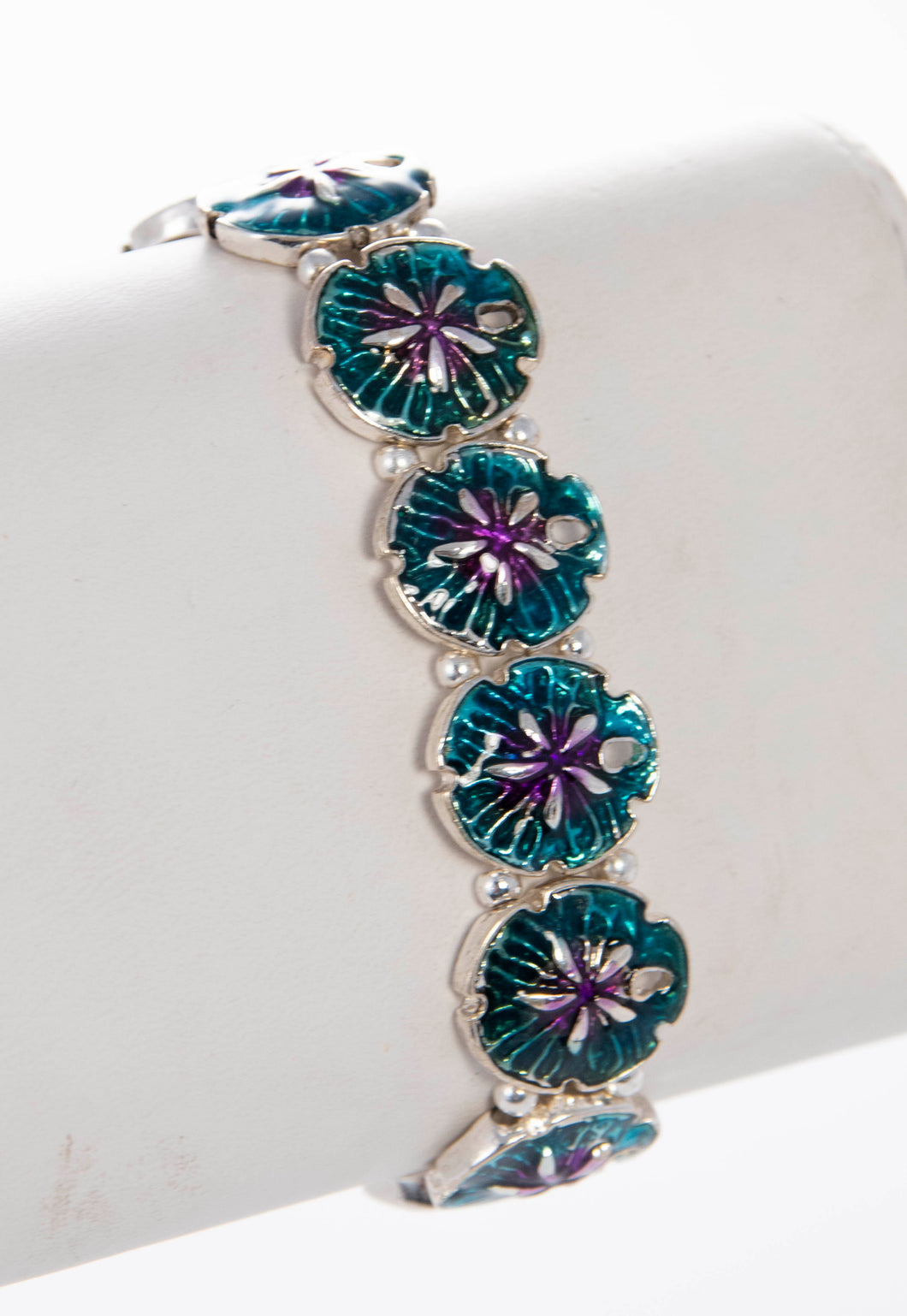 Enameled Sand Dollar Bracelet
