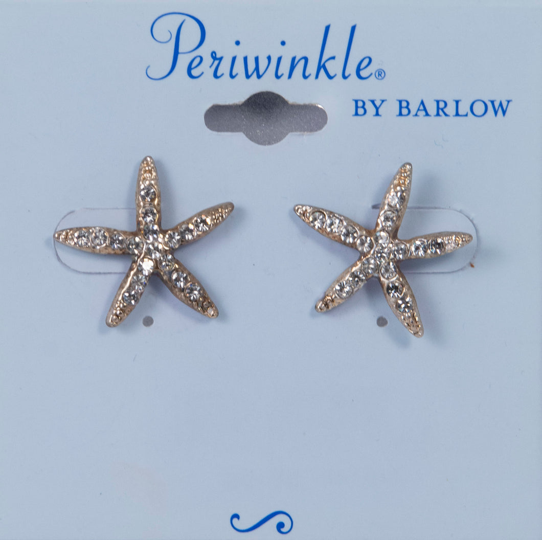 Crystal Starfish Stud Earrings