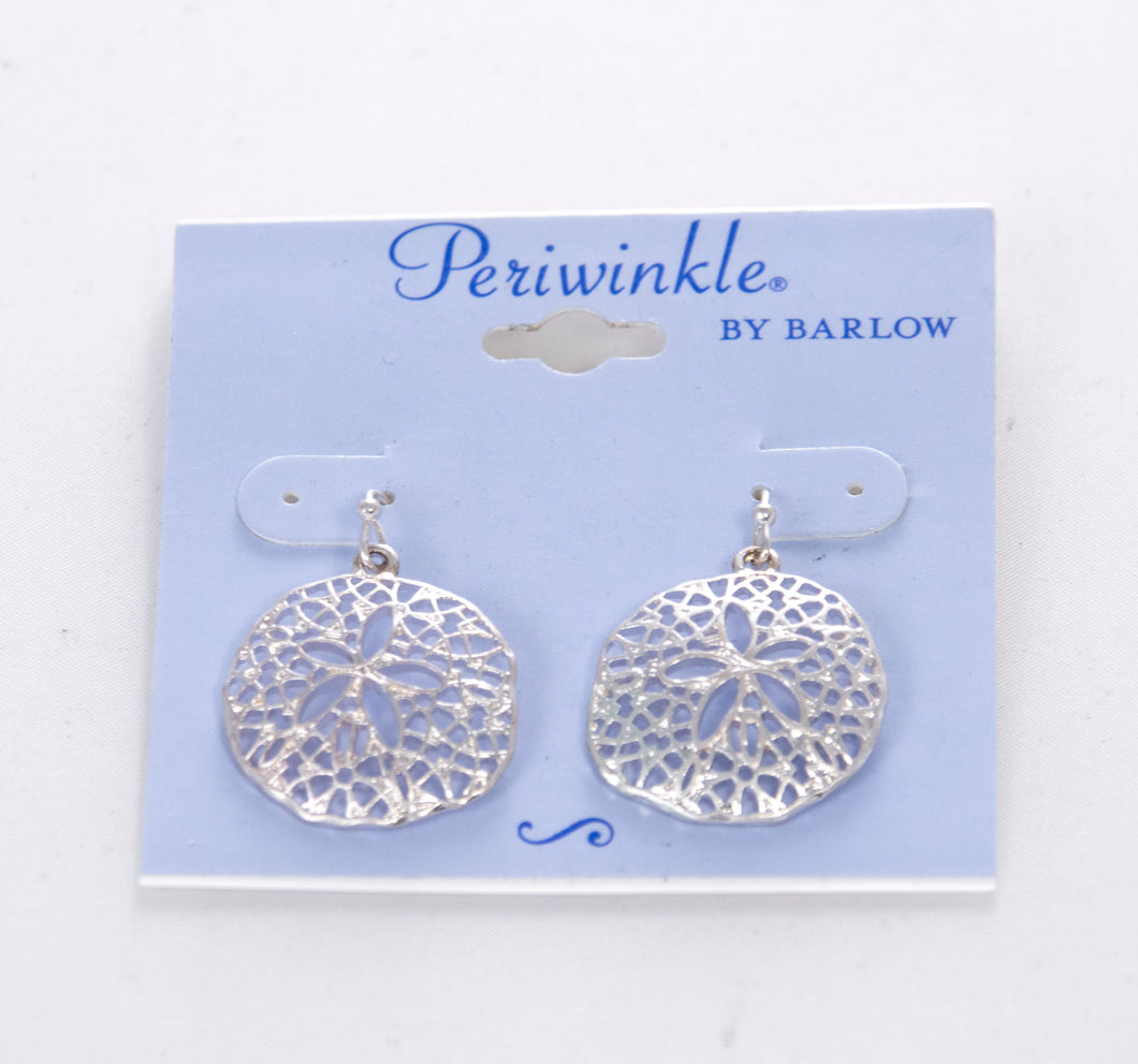 Silver Sand Dollar Earrings