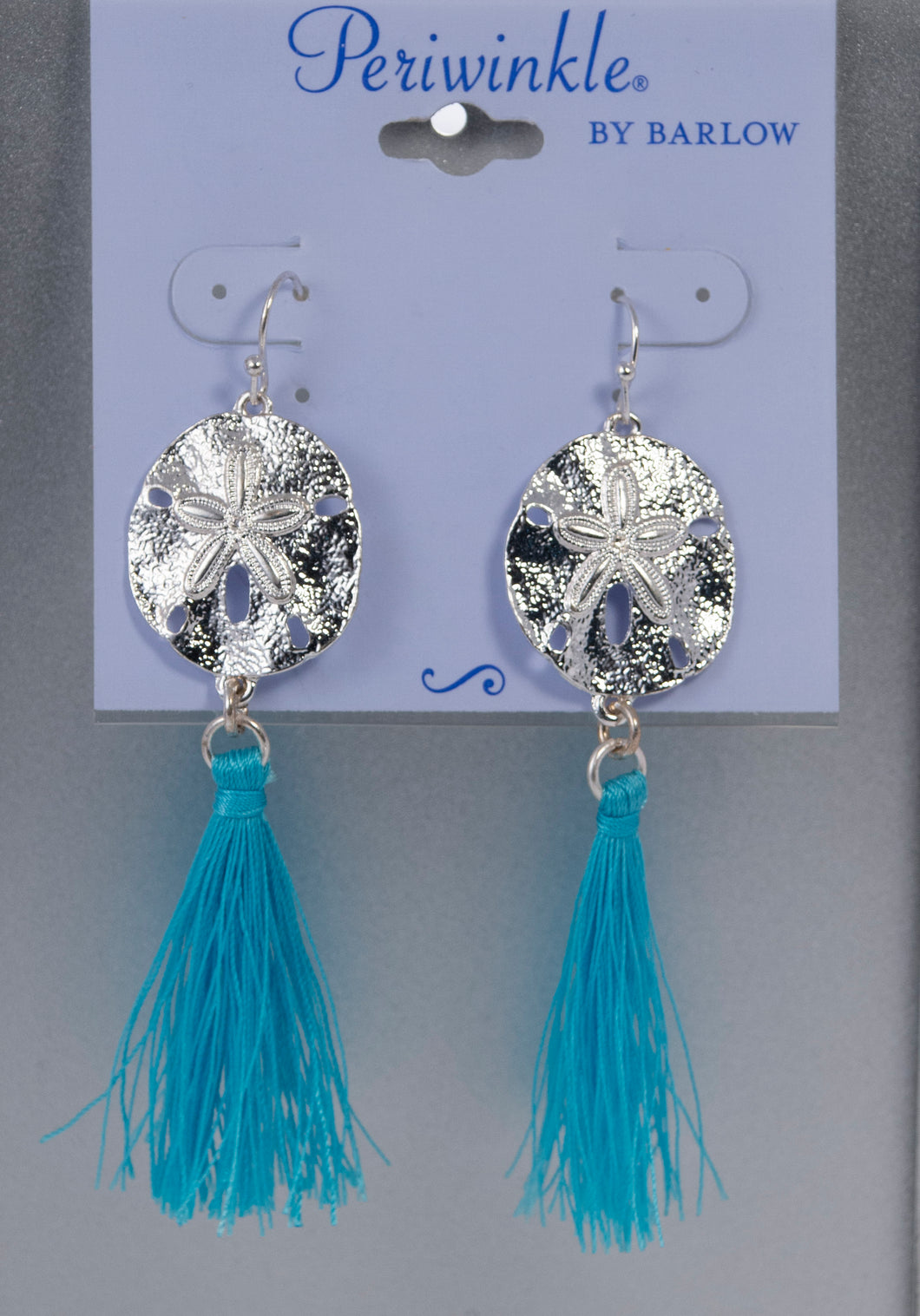 Sand Dollar Tassel Earrings