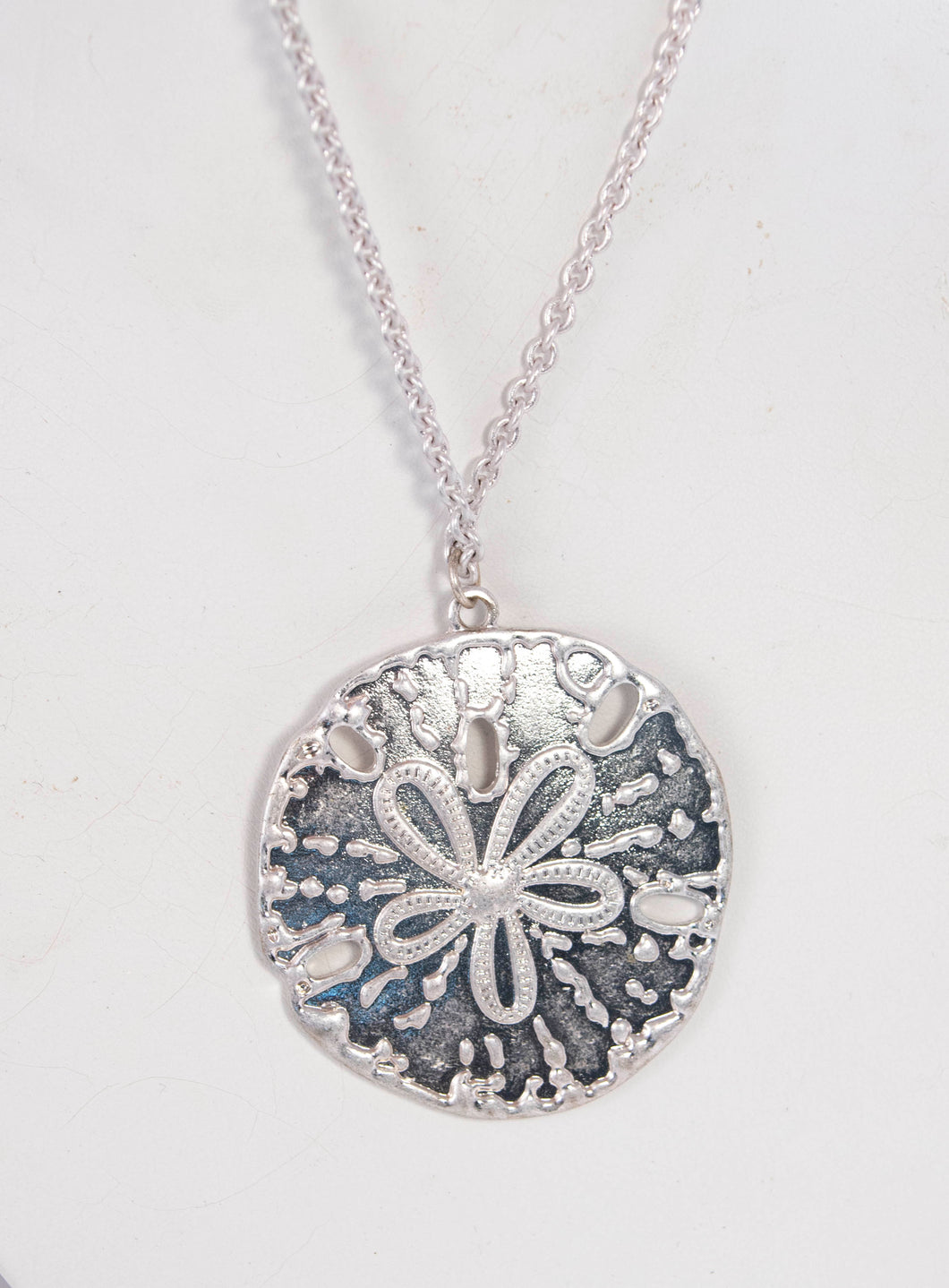 Silver Sand Dollar Necklace