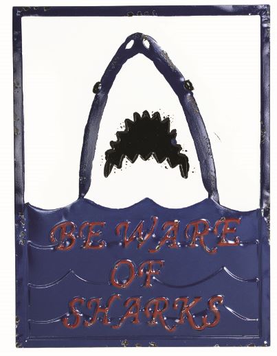 Beware Of Shark Sign