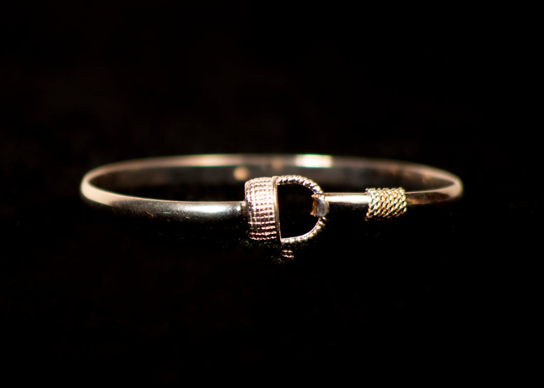 Sterling Silver Basket Bangle
