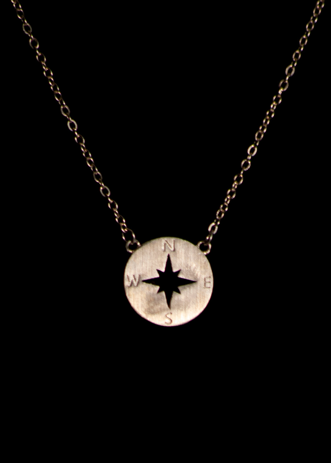 Sterling Silver Compass Necklace