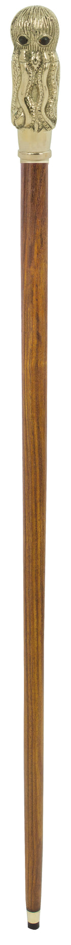 Octopus Walking Stick - Brass