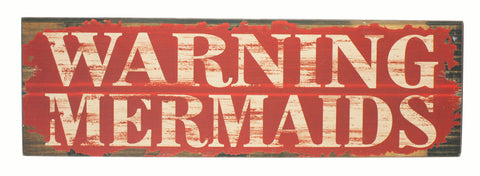Warning Mermaids Sign