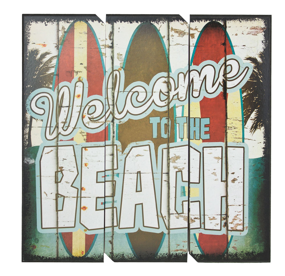 Welcome To The Beach Sign - Wood