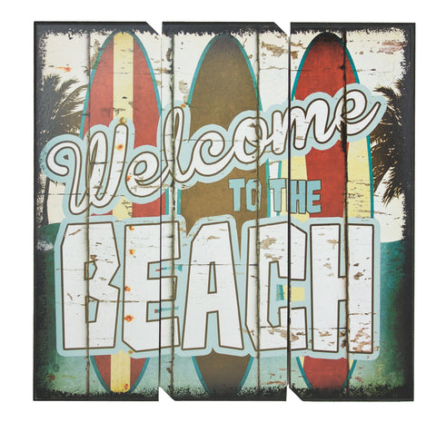 Welcome To The Beach Sign - Wood