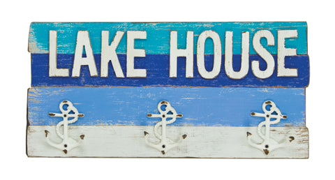 Lake House w/ Hooks - Wood
