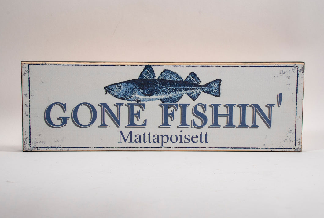 Sign, codfish sign NB, West, Fairh