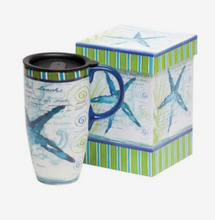 Load image into Gallery viewer, Blue Starfish Travel Mug &amp; Thermos
