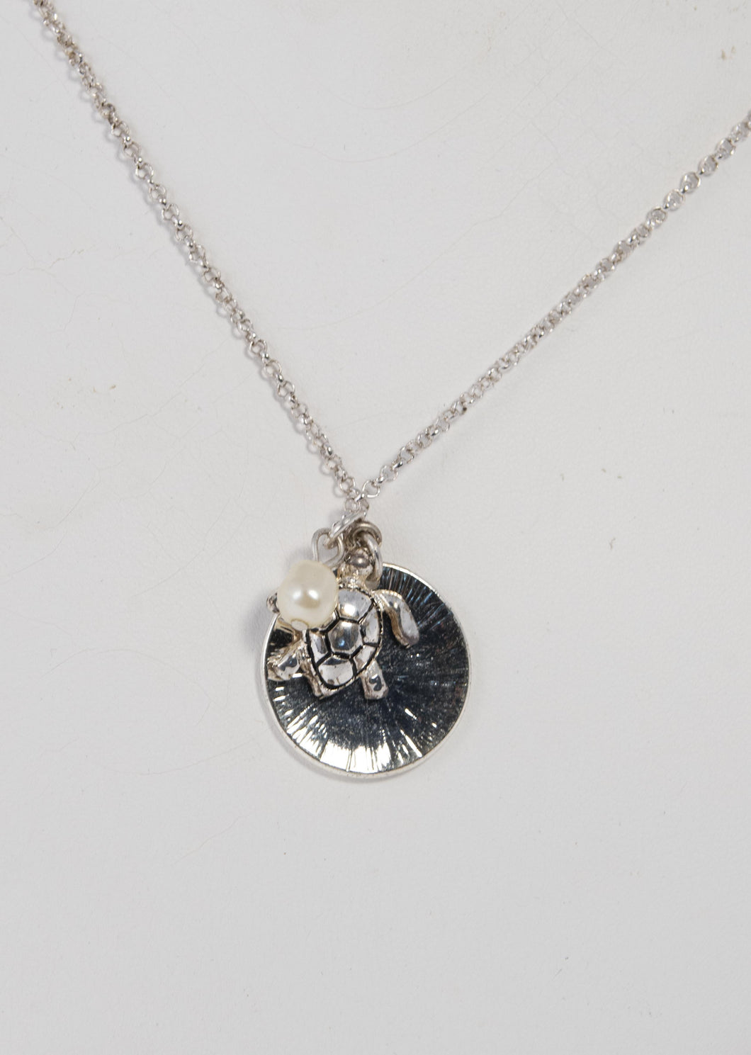 Pearl Turtle Necklace & Turtle Earrings Set