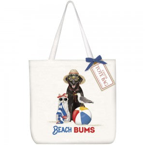Beach Lab And Cat Square Tote Bag