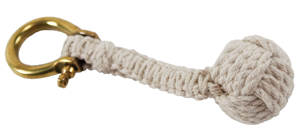 Monkey Fist Key Chain- White