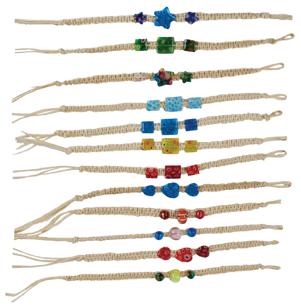 Glazed Stone Rope Bracelet