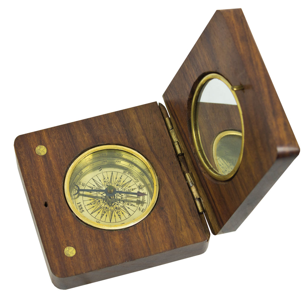 Wood & Brass Compass