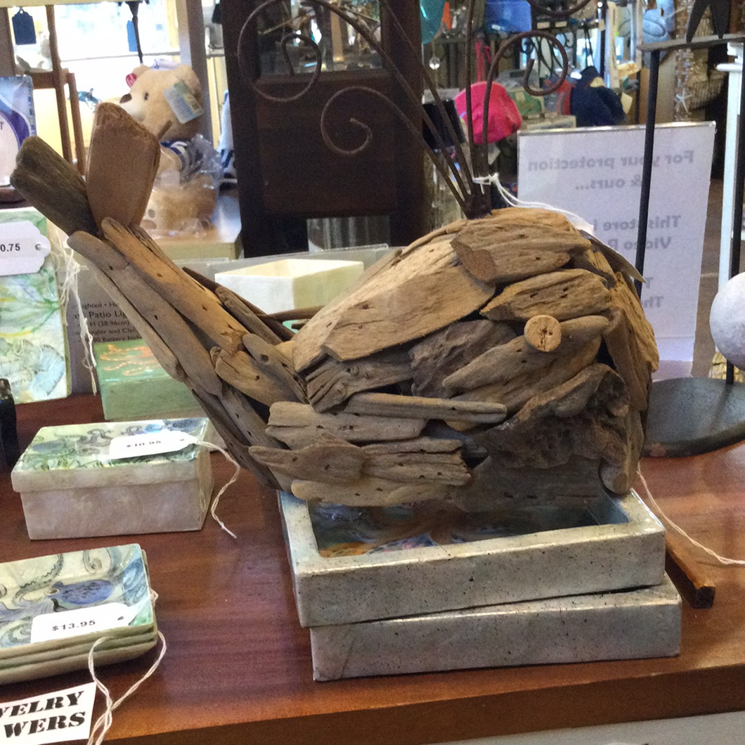 Whale, driftwood hanging